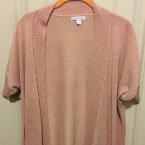 Rose Gold Sparkly NY&Co Cardigan XL